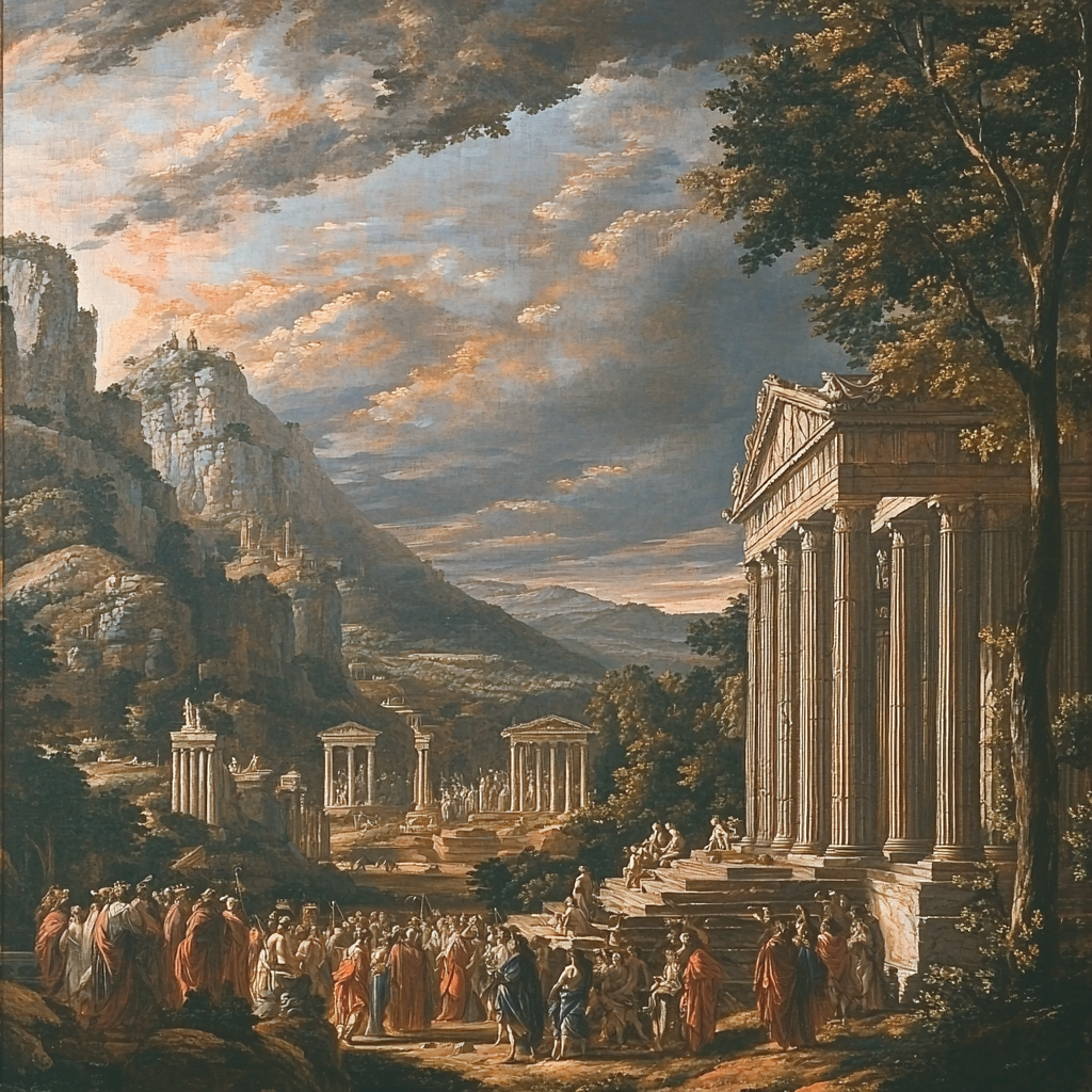 Poussin Inspired Ancient Greek Myths DIY Paint By Numbers