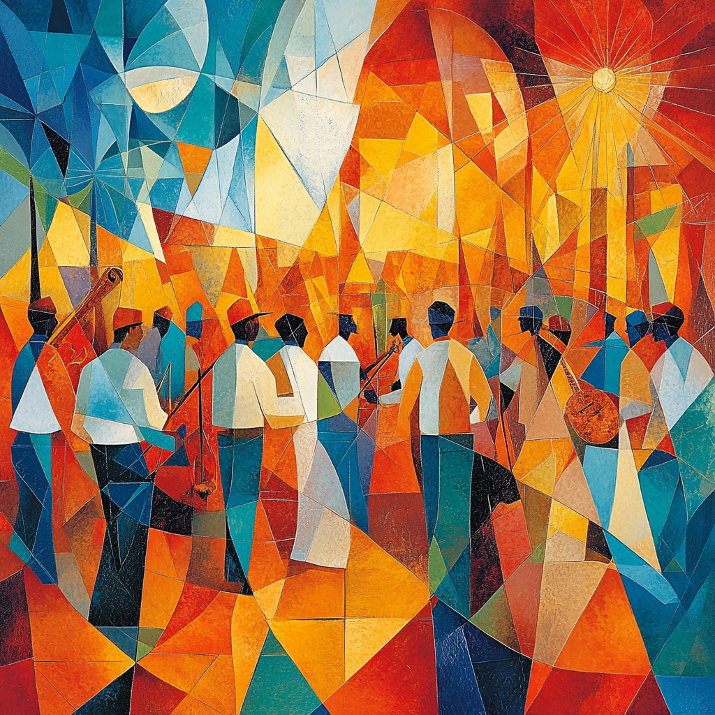 Picasso Inspired Abstract Festival DIY paint by numbers