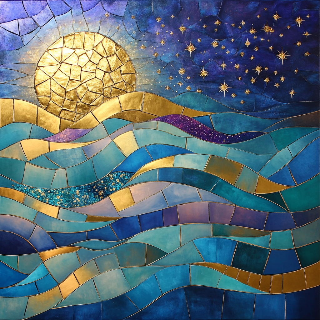 Gustav Klimt Inspired Cosmic Mosaic Of Emotions Paint by numbers kits