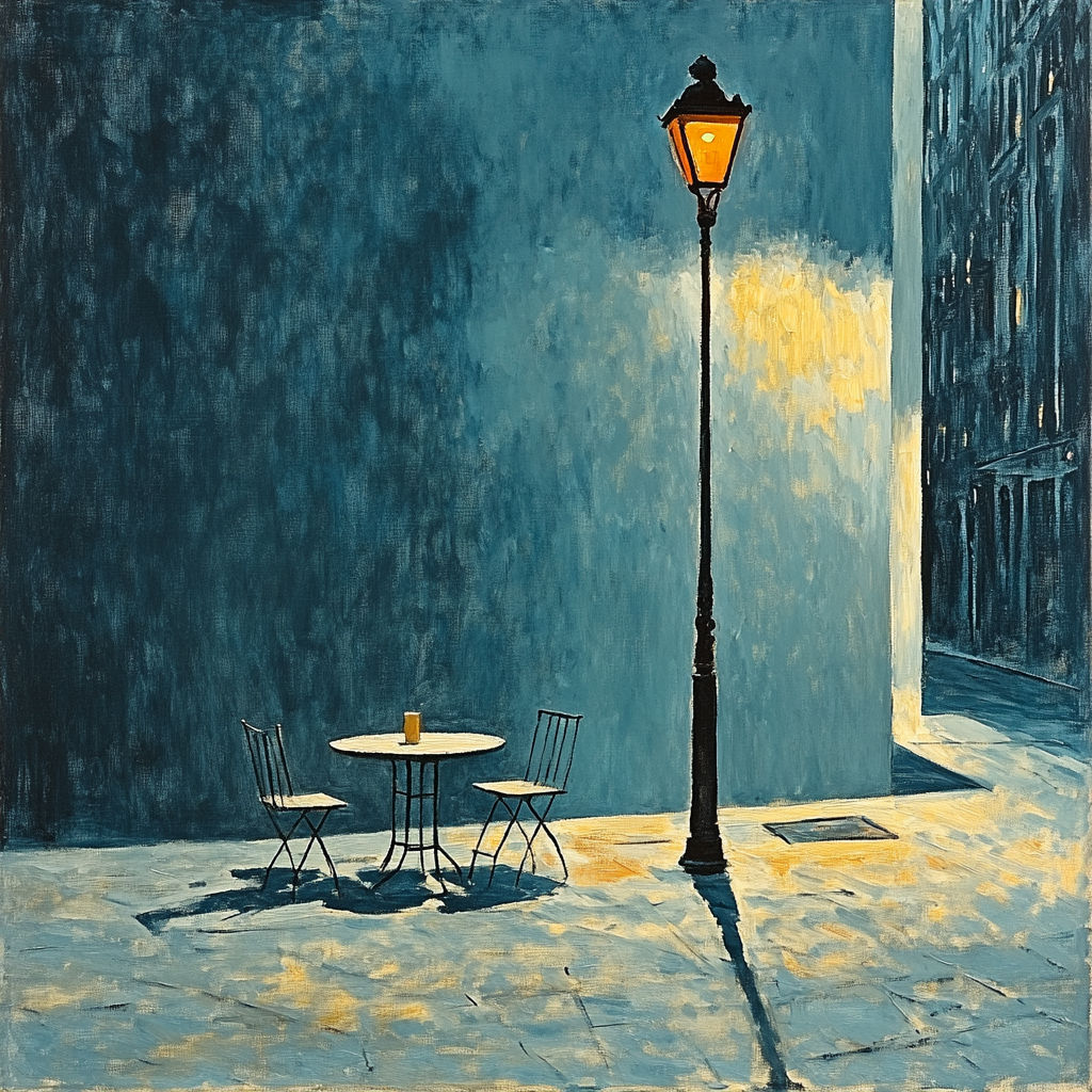 Edward Hopper Inspired Quiet Street Café At Twilight Numbered painting kits