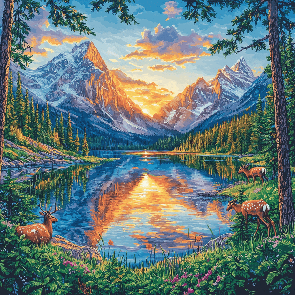 Jasper National Park Painting Number Kit