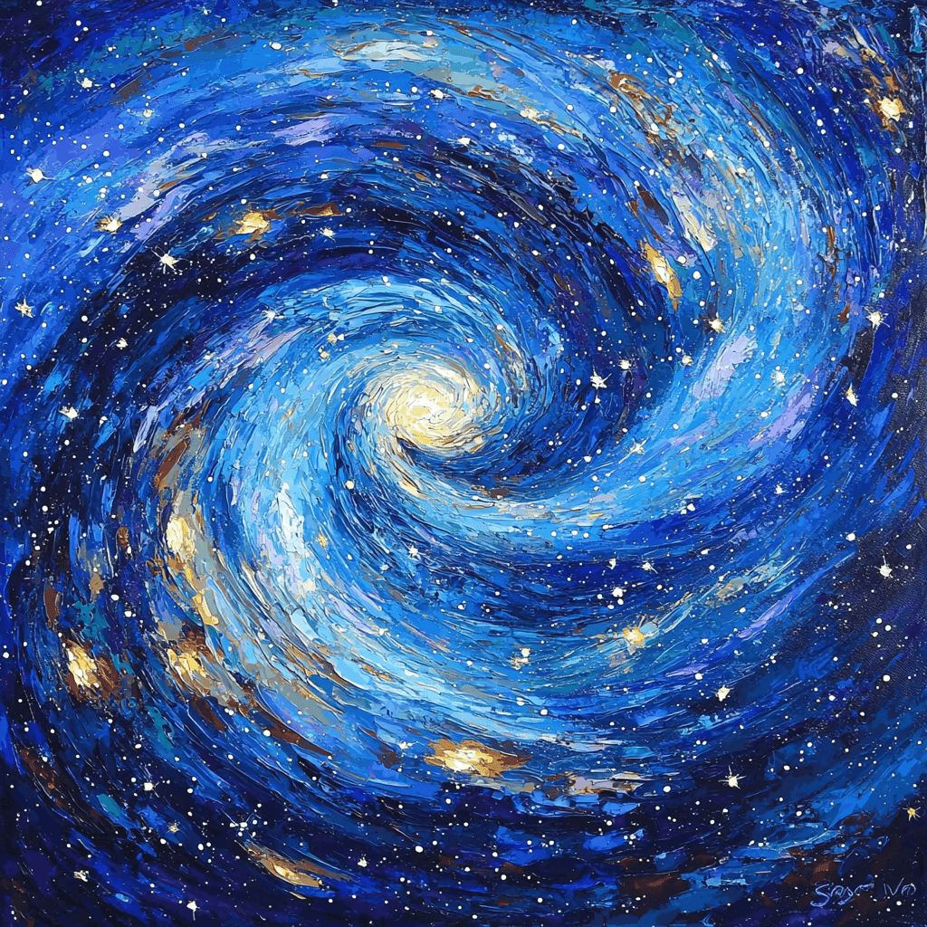 Vincent Van Gogh Inspired Galactic Whirls Painting Number Kit