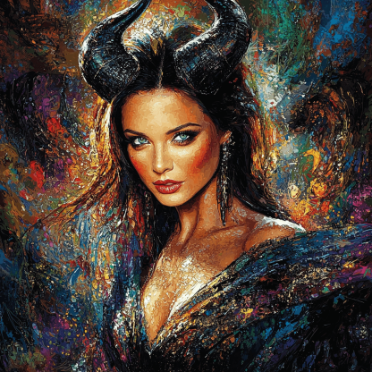 Angelina Jolie: The Resilient Heart Of Maleficent Numbered Painting Kits