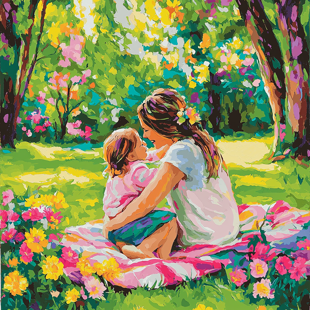 Cuddles In The Park Paint By Numbers Kits
