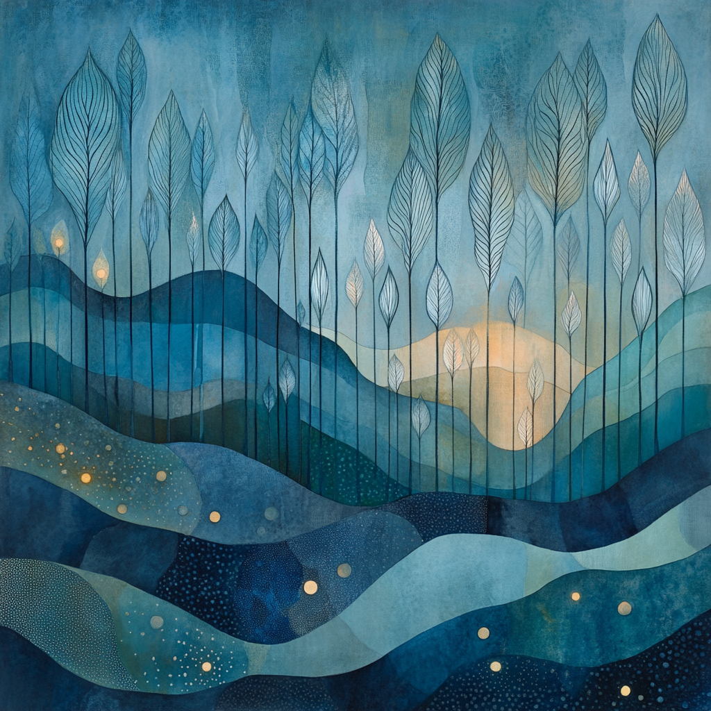 Max Ernst Inspired Subterranean Forest Of Whispers paint by number