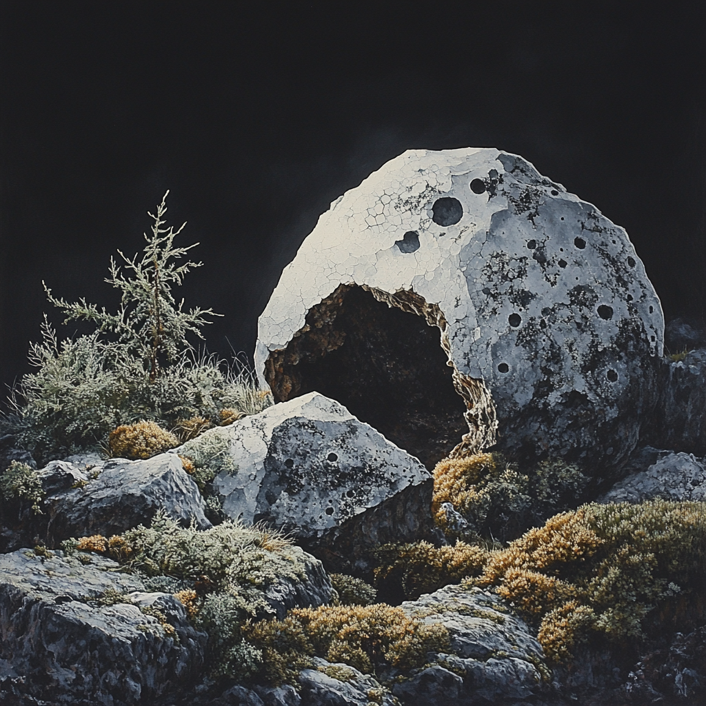 Caravaggio Inspired Meteorite Grove Number painting