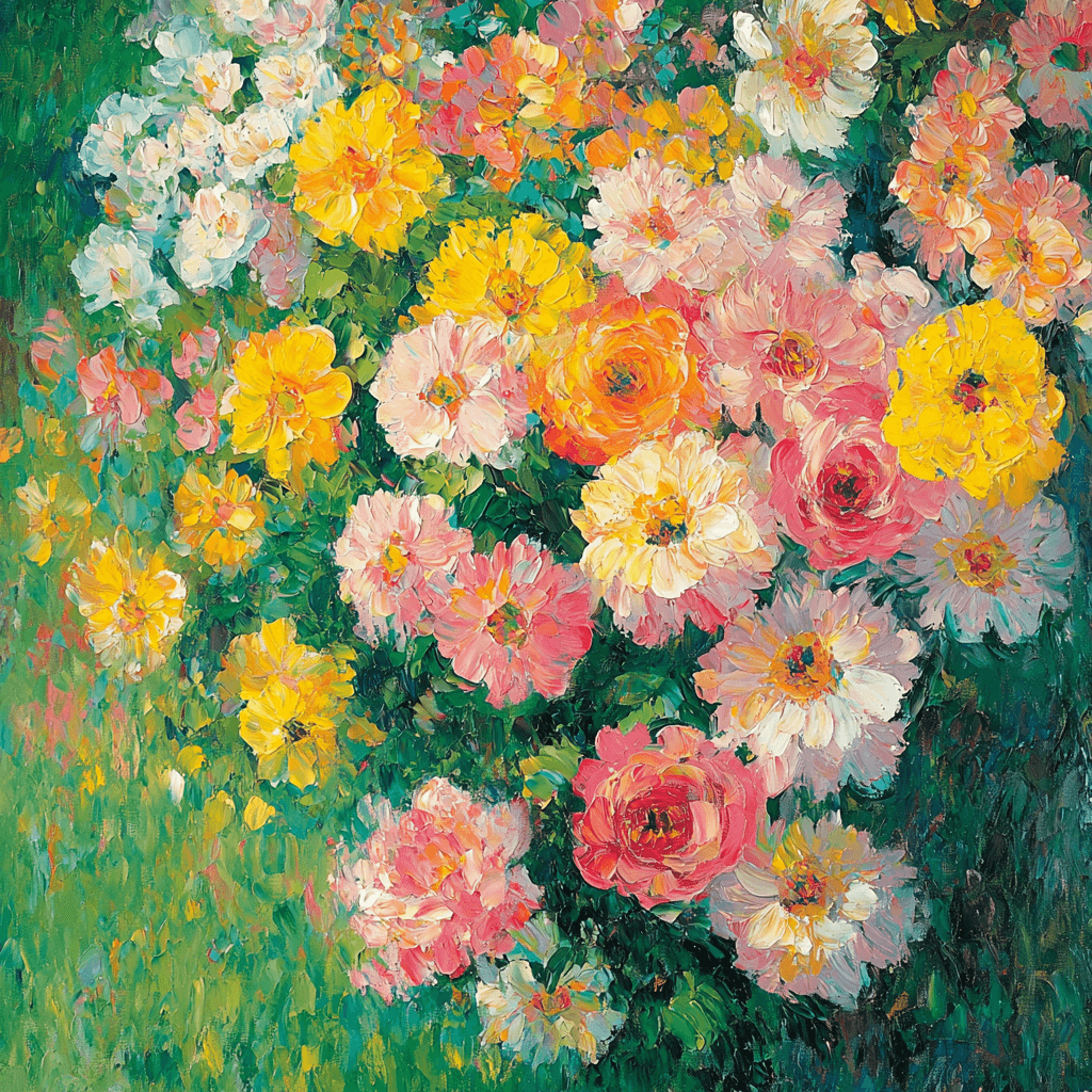 Pierre-Auguste Renoir Inspired Cascading Flora Paint By Numbers Art