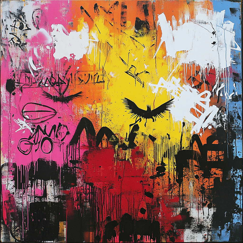 Jean Michele Basquiat Inspired Urban Myth Numbered painting kits