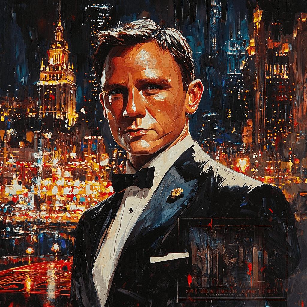 Daniel Craig: The Dashing Elegance Of A Timeless Spy Number Painting