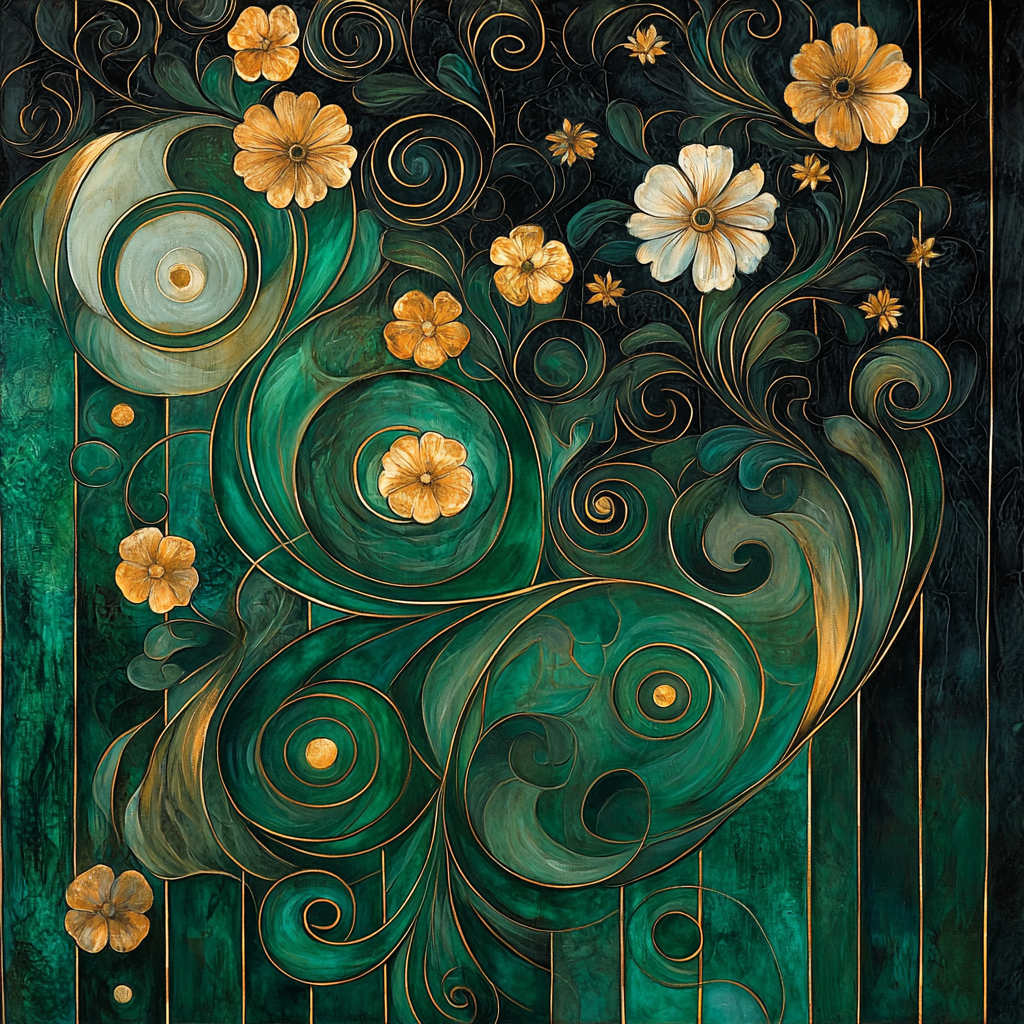 Gustav Klimt Inspired Nature's Euphony Paint By Numbers
