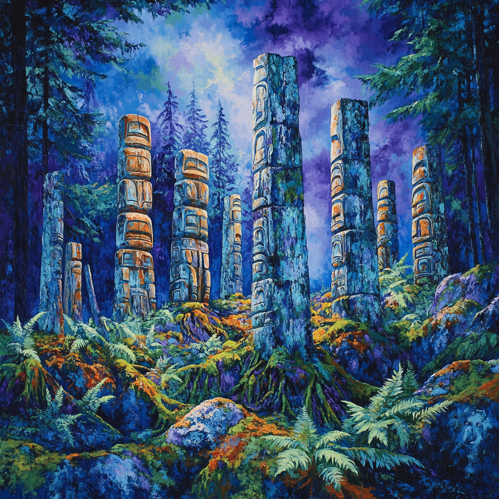 Emily Carr Inspired Totem Silence painting number kit