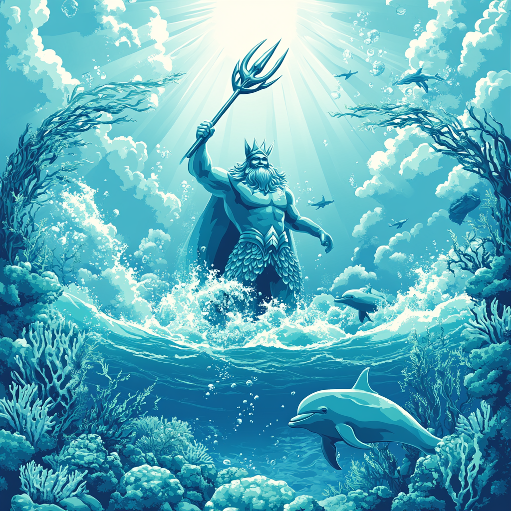 King Triton Ocean Guard paint by number