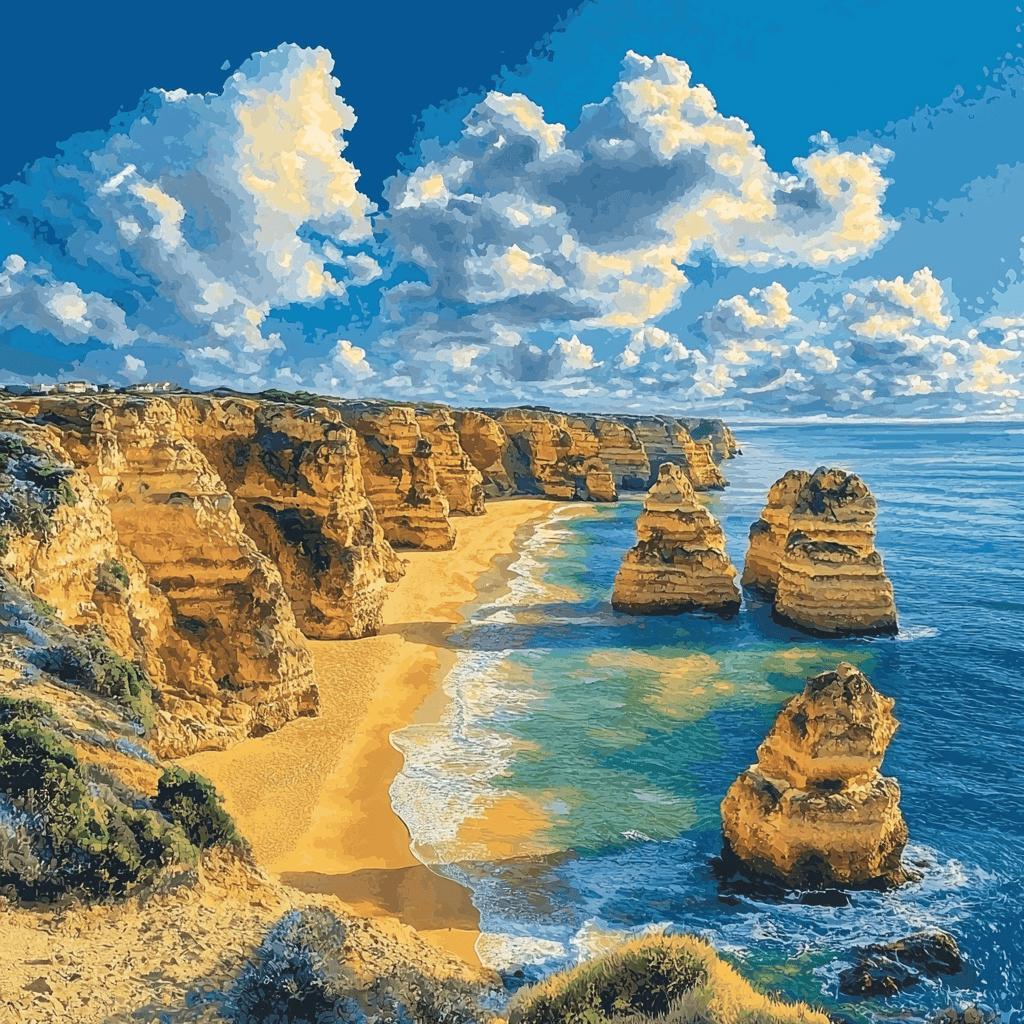 Algarve Cliffs DIY Paint By Numbers