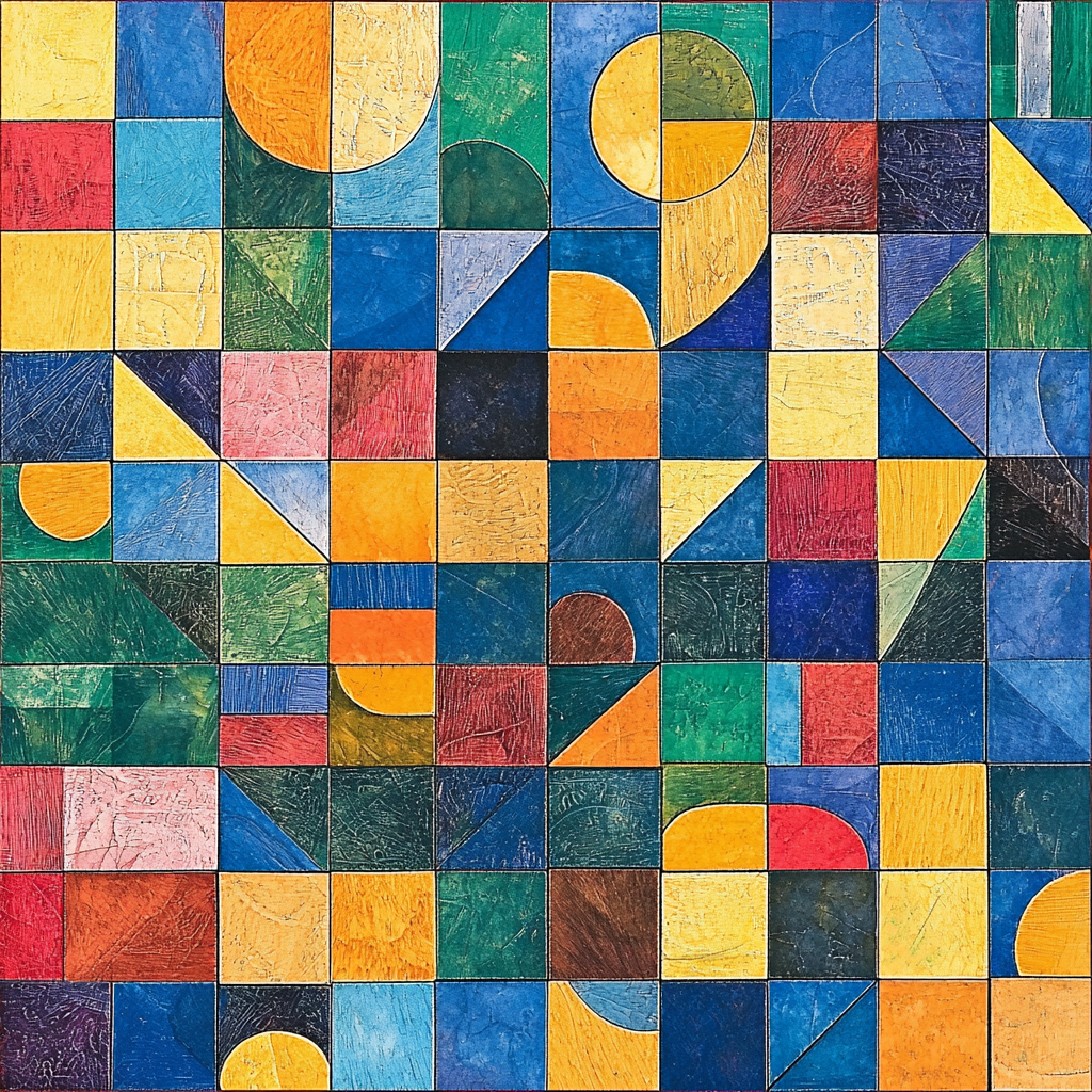 Paul Klee Inspired Charming Mosaic Painting Number Kit