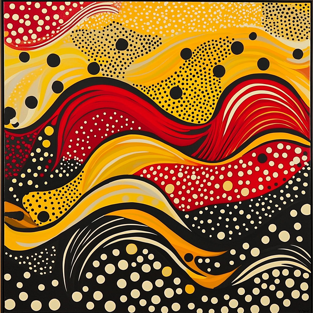 Yayoi Kusama Inspired Hypnotic Waves Paint By Number