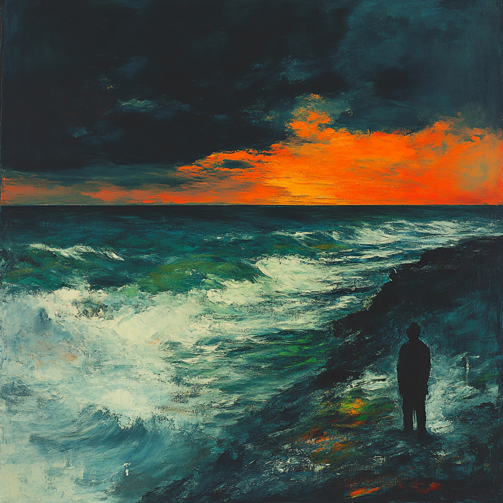 Edward Munch Inspired Lonely Shore Painting by numbers kit