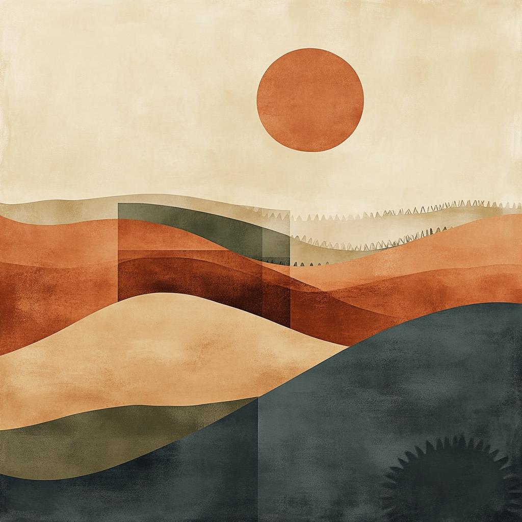 Paul Klee Inspired Desert Clockwork Paint by numbers kits