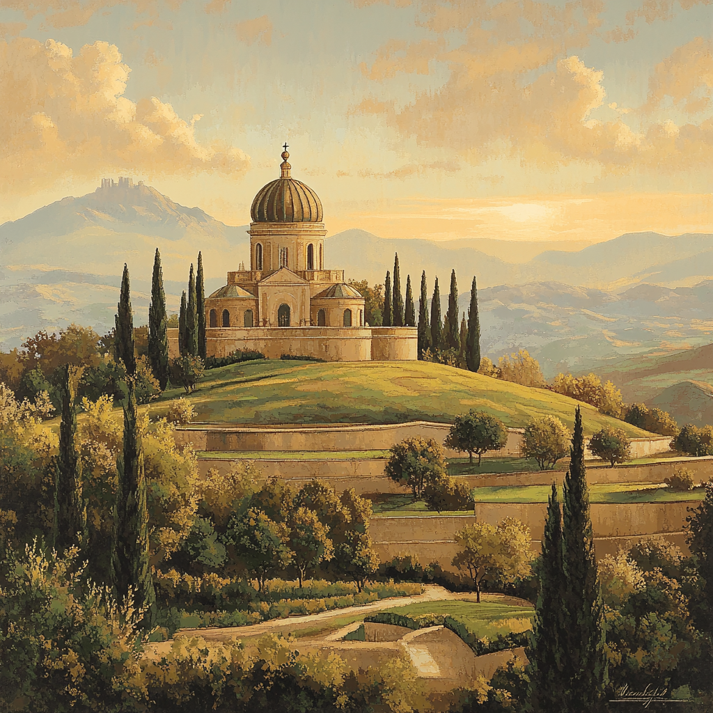 Raphael Inspired Harmonic Hill And Dome DIY paint by numbers