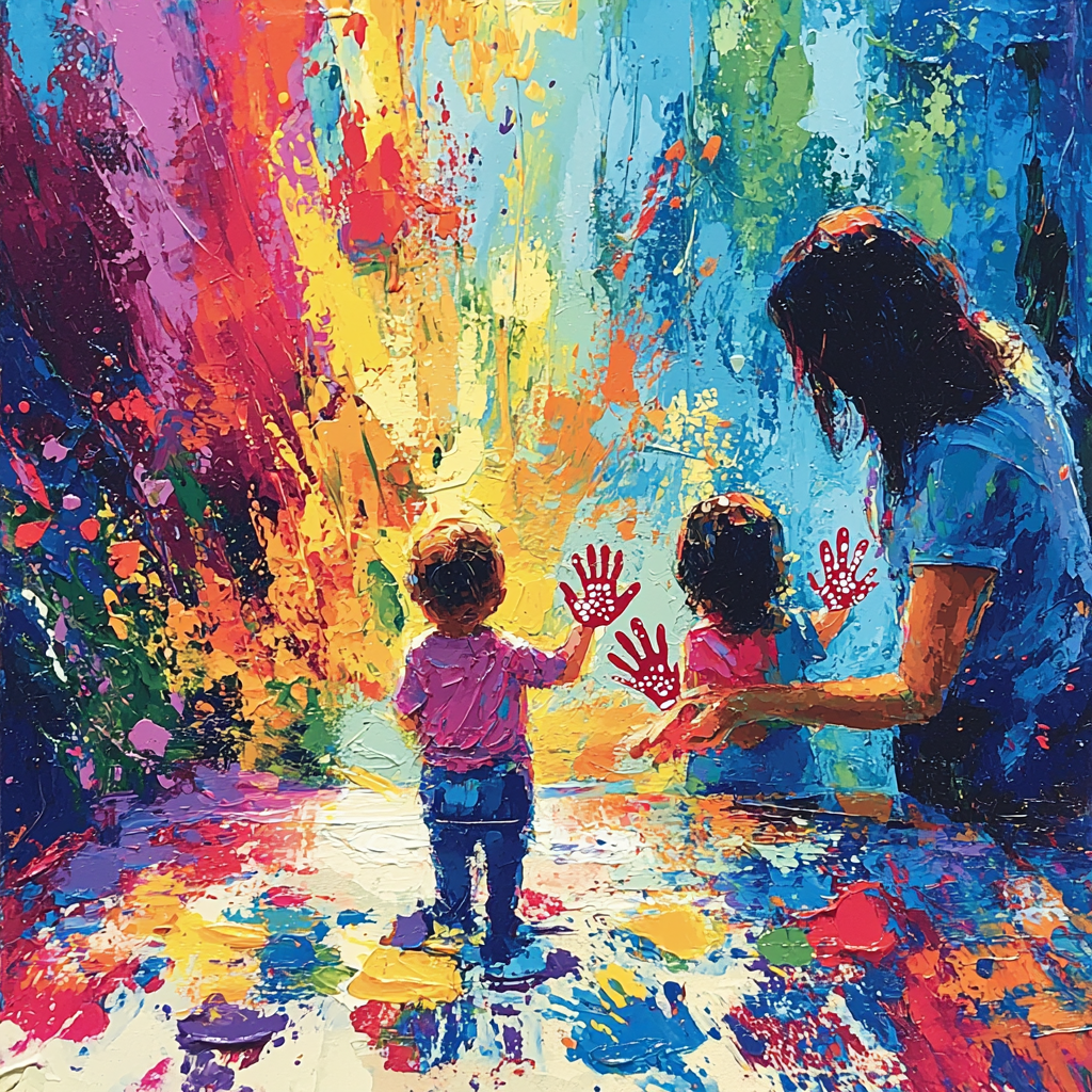 Hearts And Handprints Paint By Numbers