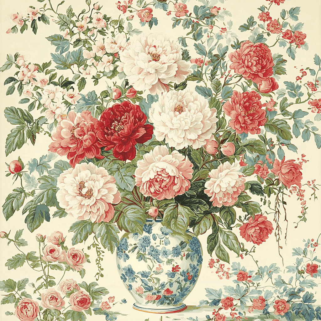 Pierre-Joseph Redouté Inspired Botanical Whimsy Paint By Numbers