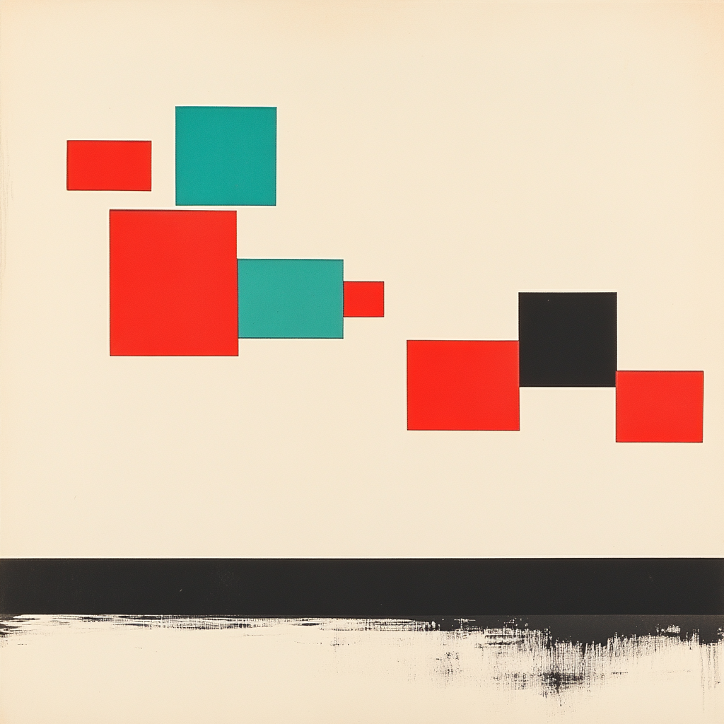 Kazimir Malevich Inspired Minimalist Horizon paint by number