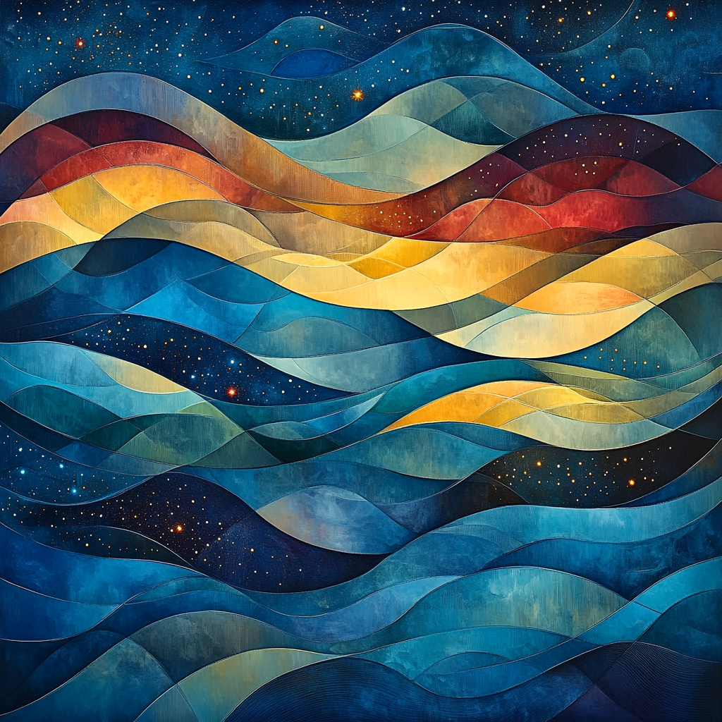 Paul Klee Inspired Dreamy Cosmic Landscapes Numbered painting kits