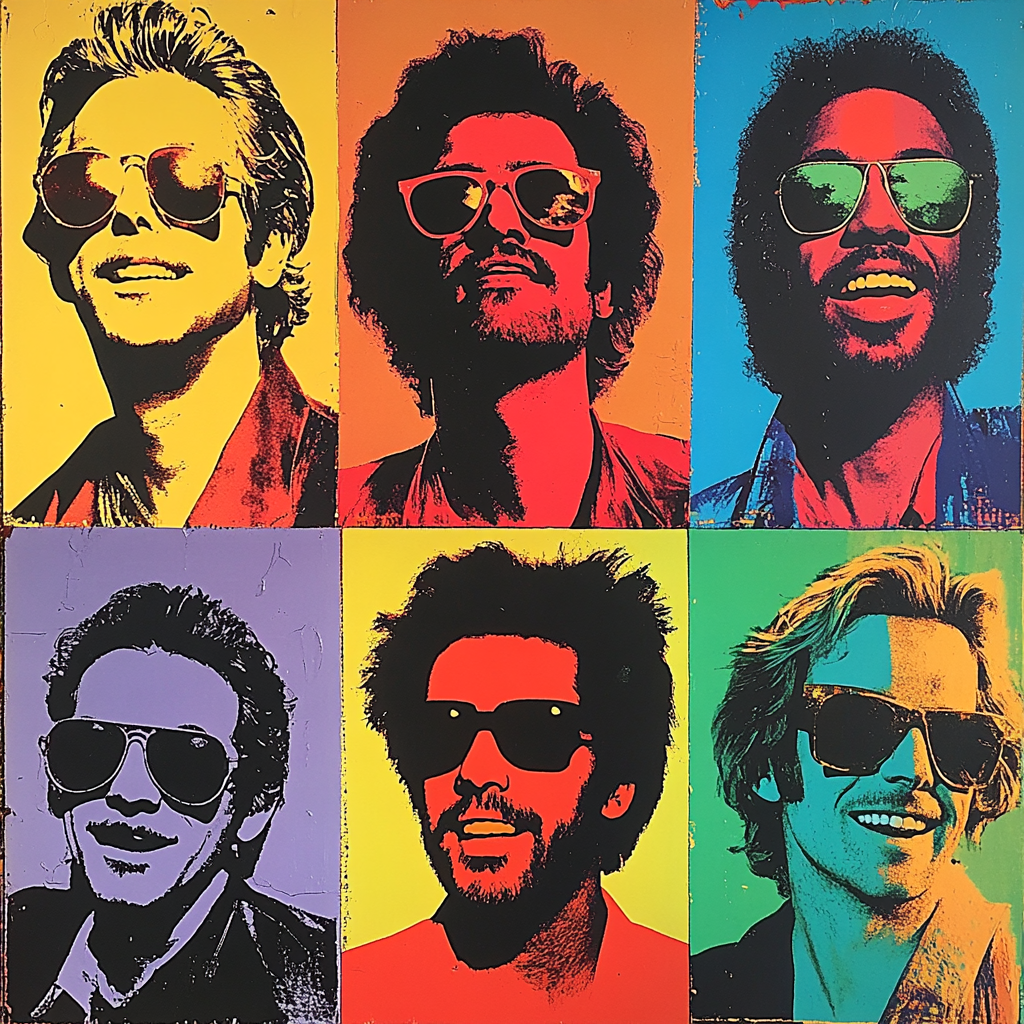 Andy Warhol Inspired Pop Music Icons paint by number