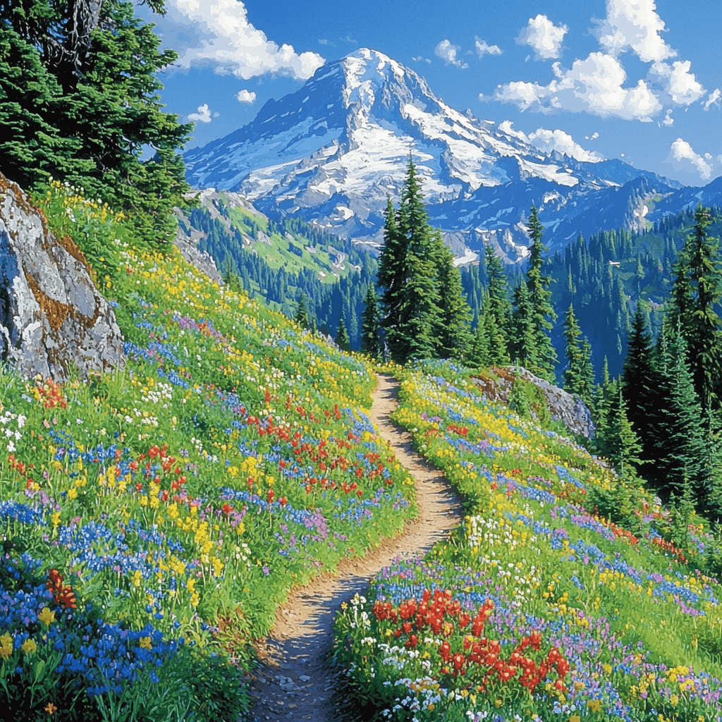 Mount Rainier National Park - USA Paint By Number