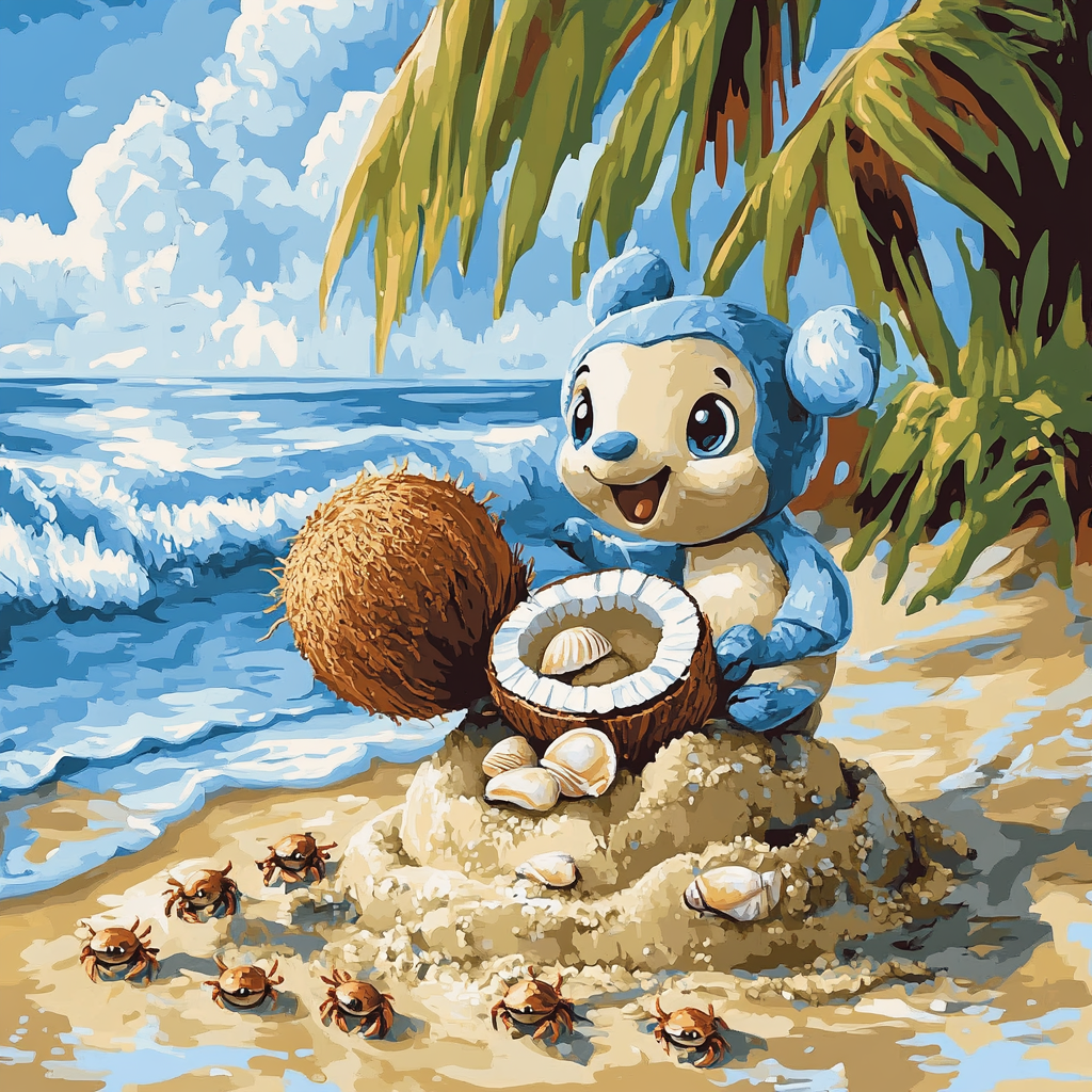 Stitch Beach Mischief paint by color