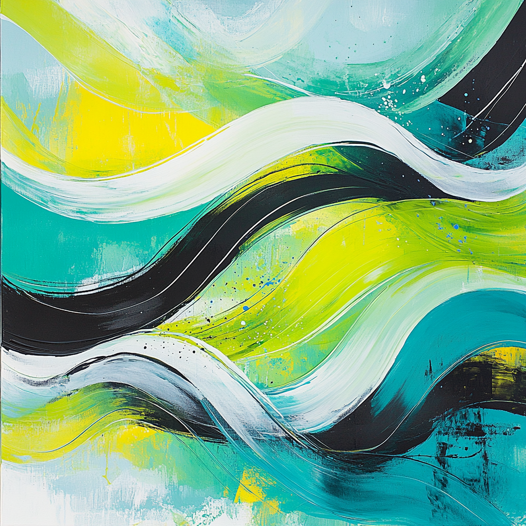 Jackson Pollock Inspired Aurora Drip Symphony Paint by numbers art