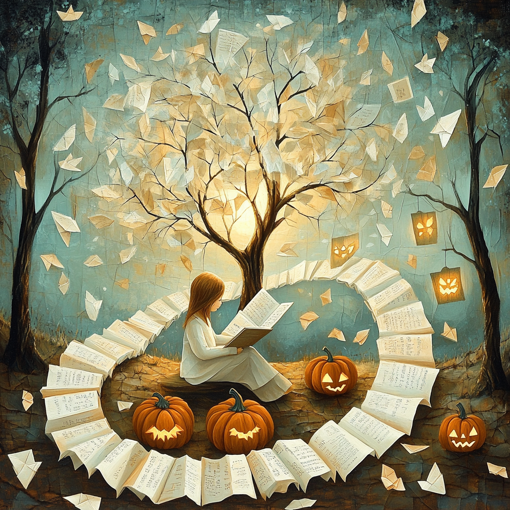 Halloween Paper Forest Storyteller DIY paint by numbers