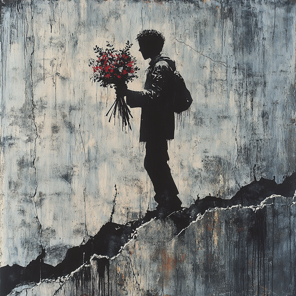 Banksy Inspired Urban Protest paint by numbers