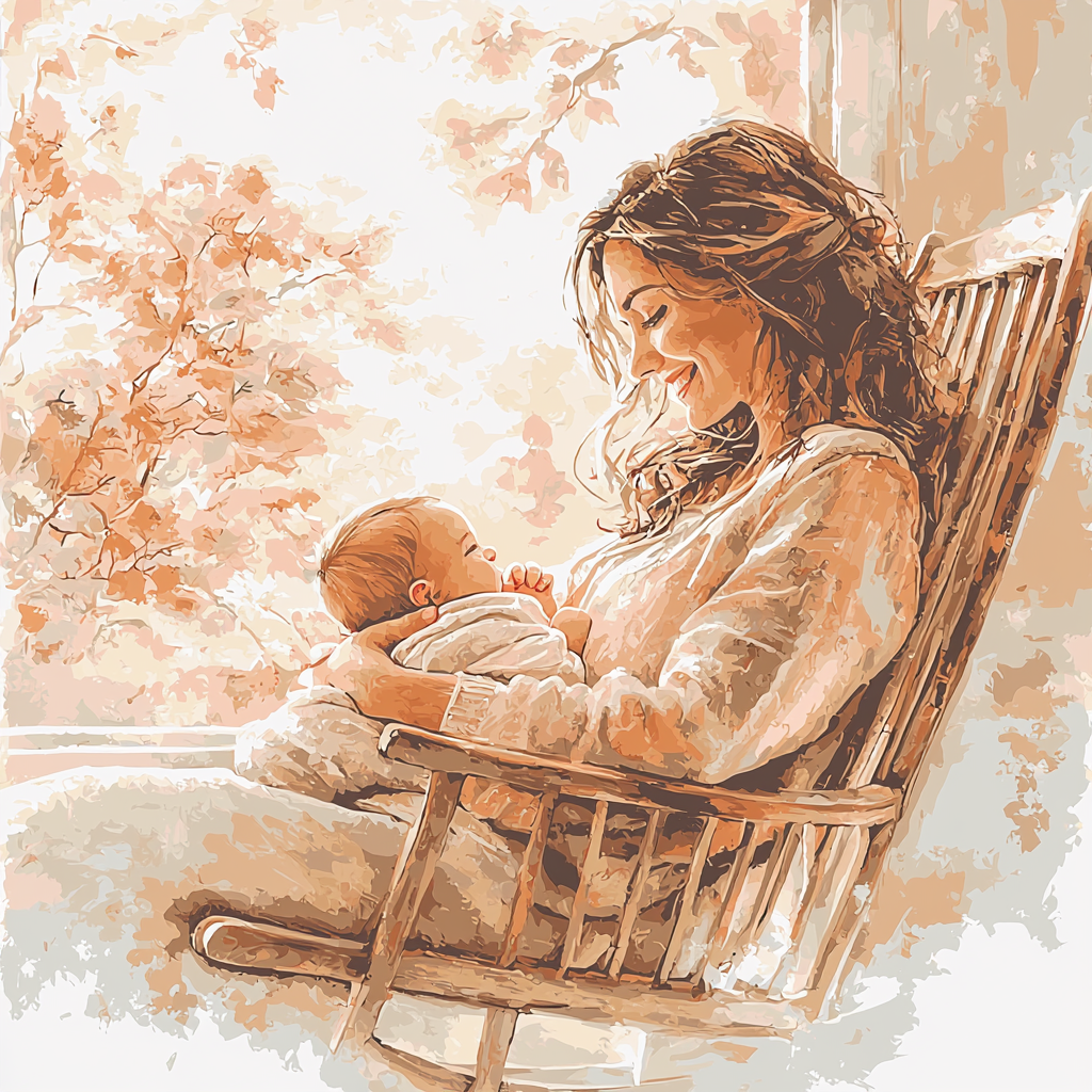 Cradled In Mother’s Love DIY Paint By Numbers