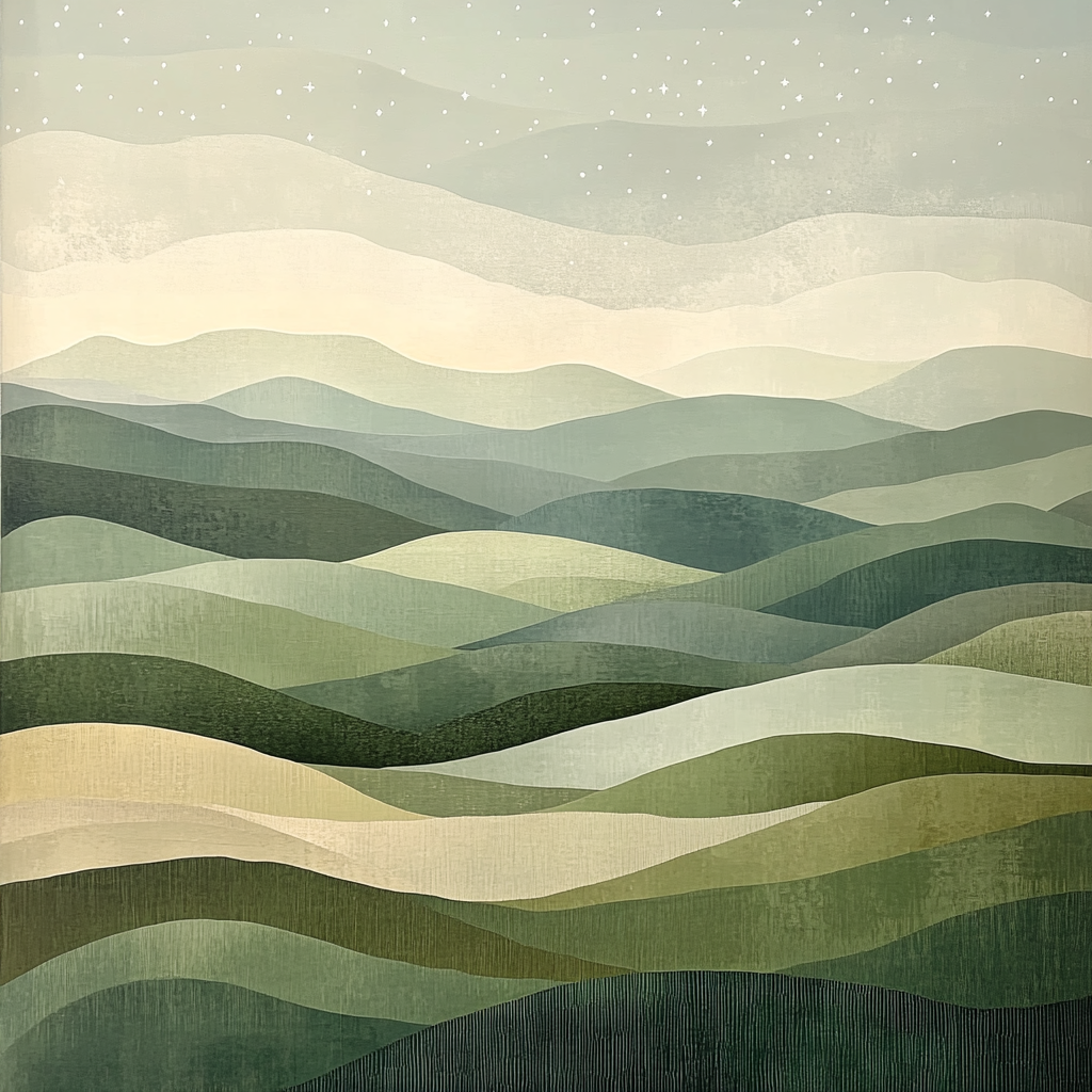 Nandalal Bose Inspired Dawn Over Terraced Skies paint by number