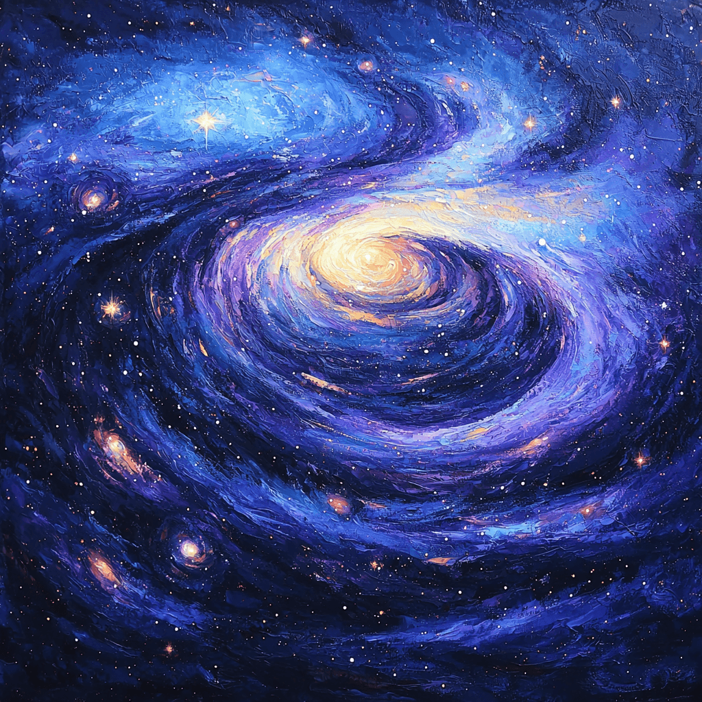 Paul Cézanne Inspired Ethereal Cosmos Painting Number Kit