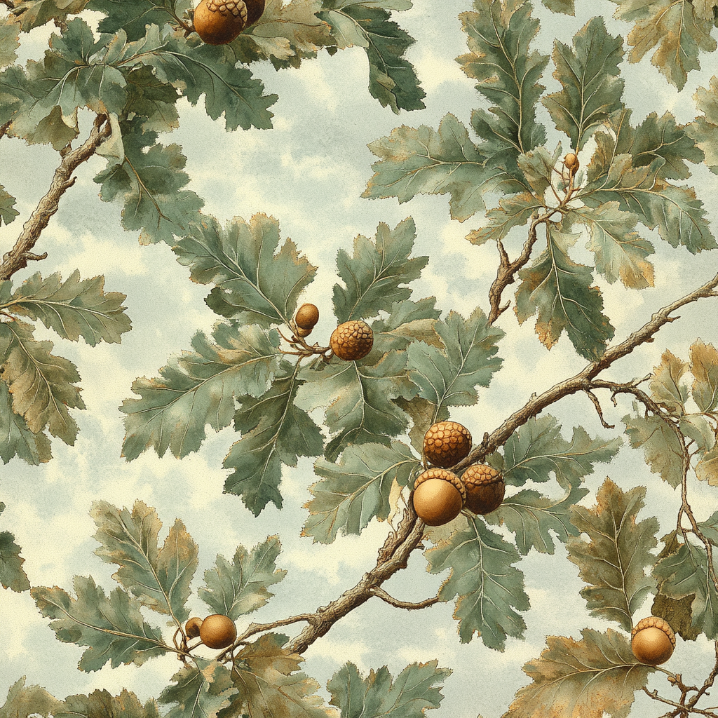 Leonardo Da Vinci Inspired Intertwined Oak Branches paint by number