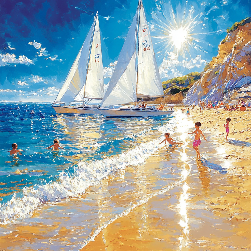 Joaquín Sorolla Inspired Beach Afternoon Paint by numbers kits