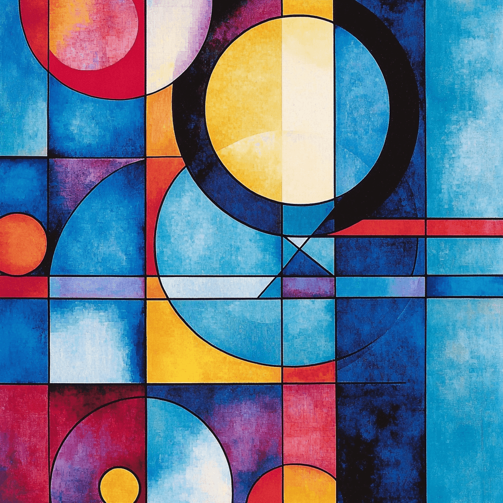 Kandinsky Inspired Artistic Elements Paint By Color