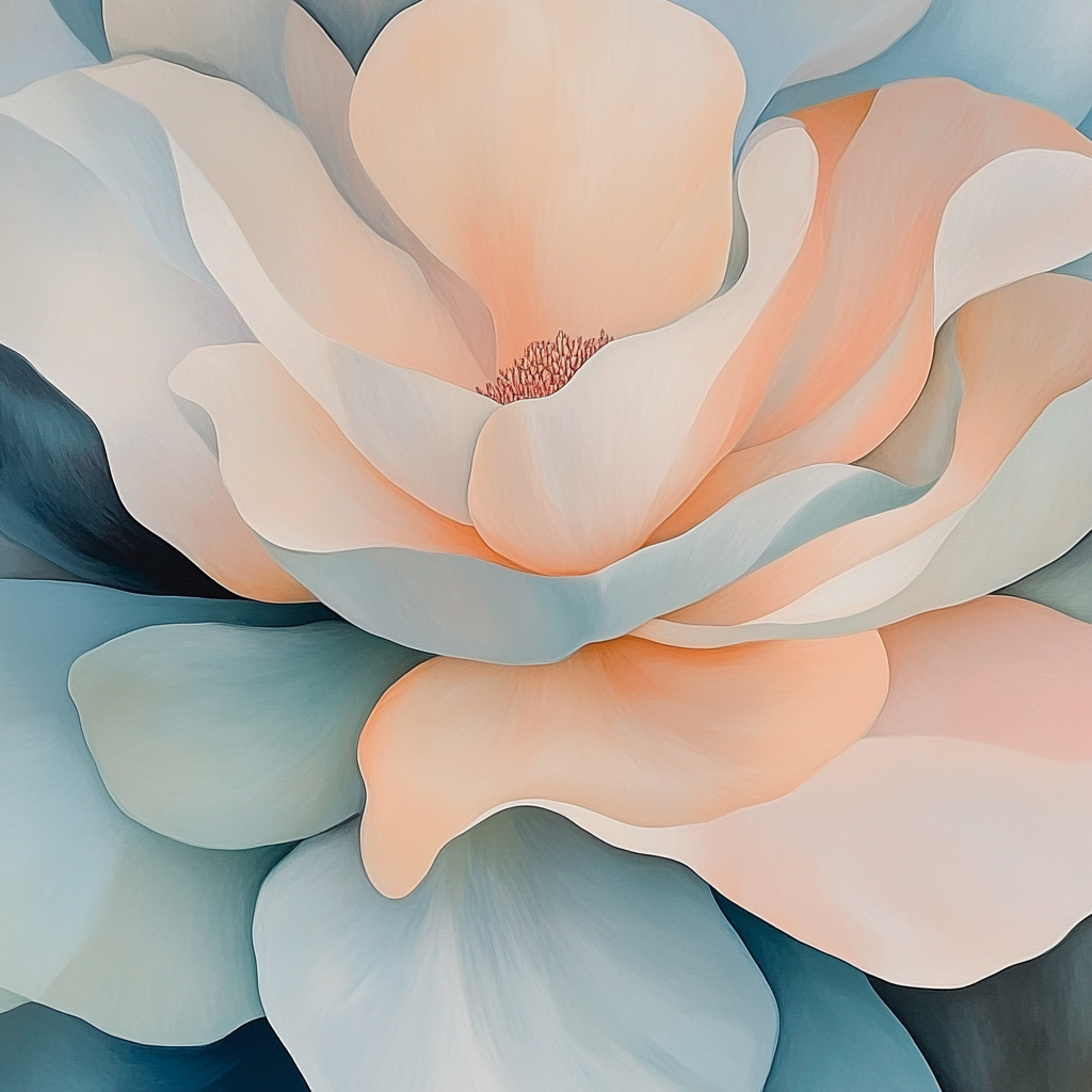 Georgia O’Keeffe Inspired Abstract Desert Flowers Paint by numbers art