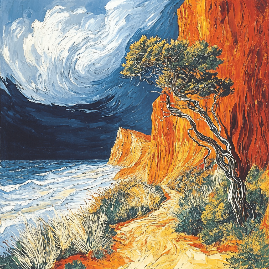 Arthur Lismer Inspired Gale-Tossed Coastal Undergrowth painting number kit