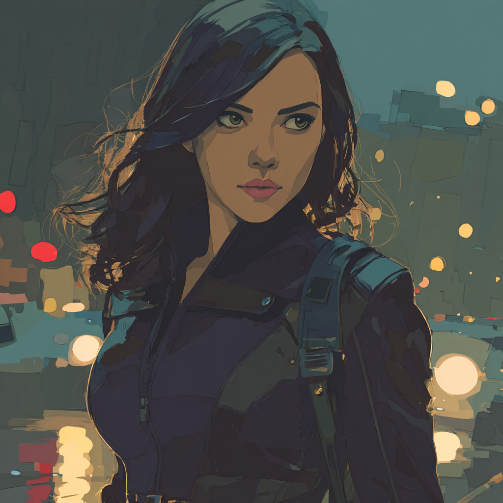 Scarlett Johansson: Quiet Shadow Of The Midnight Operative Number painting