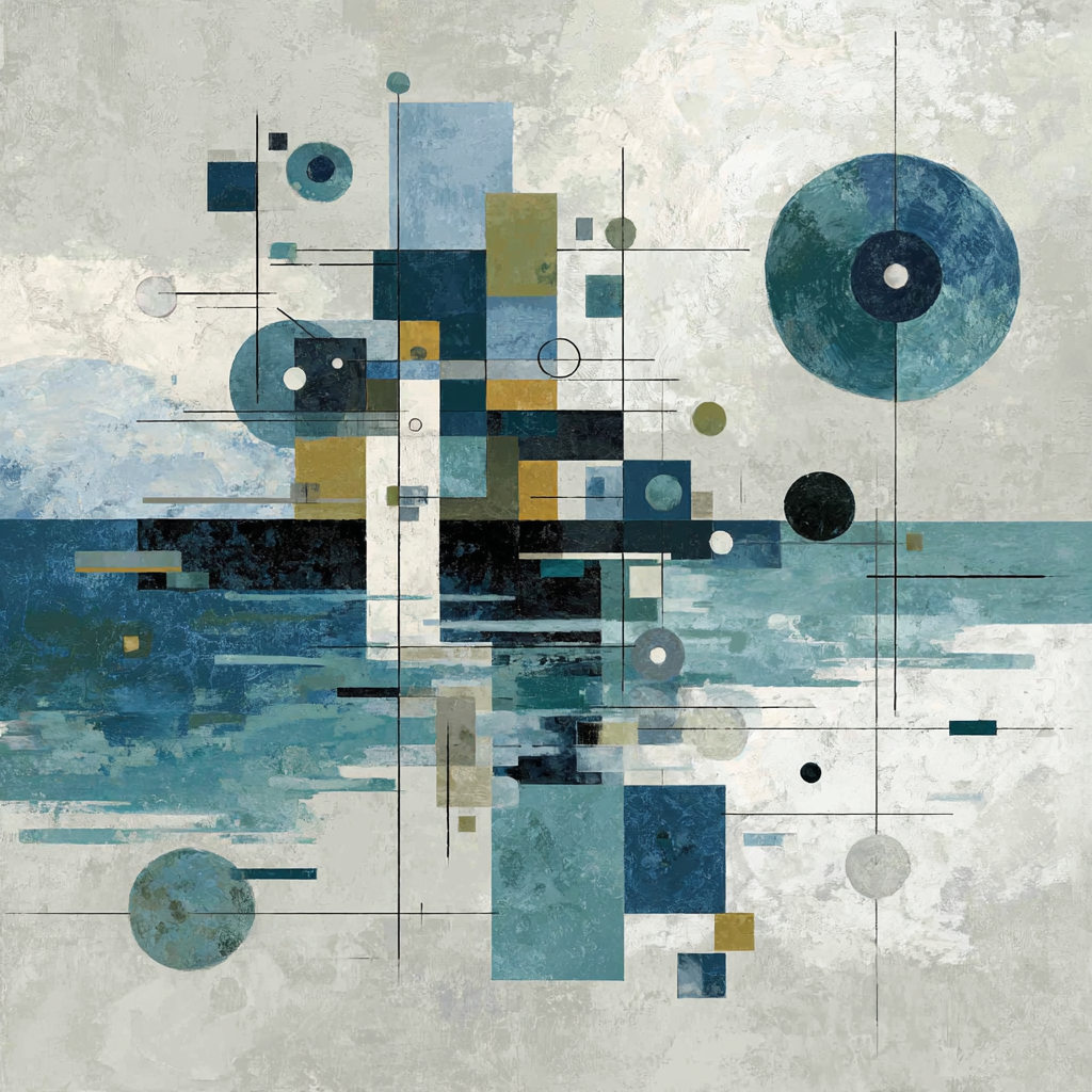 Wassily Kandinsky Inspired Winter Abstract paint by number