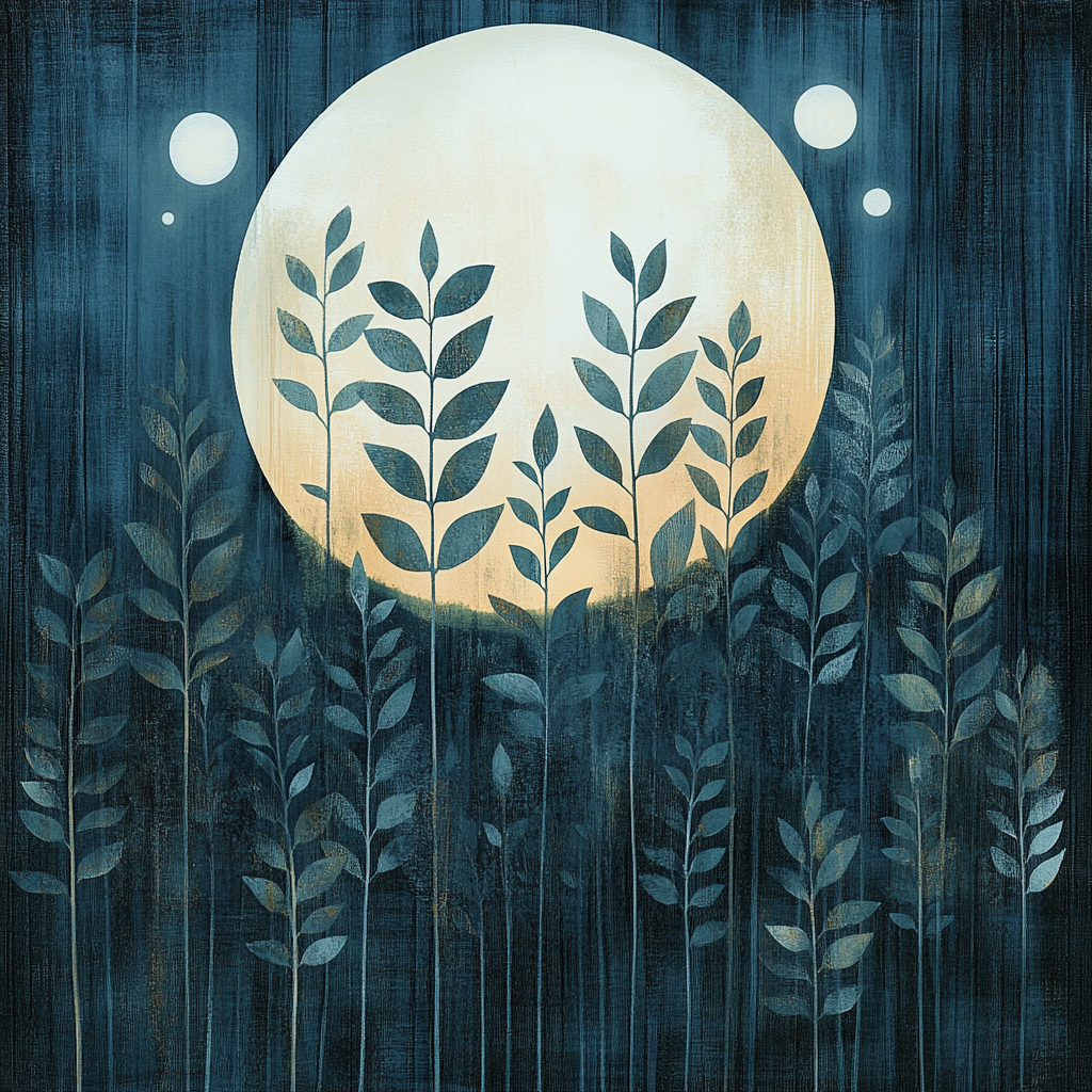 Max Ernst Inspired Lunar Grove Numbered painting kits