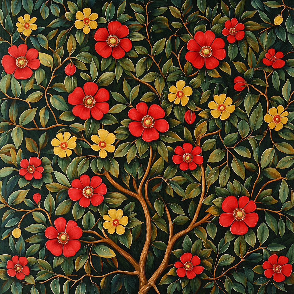 Frida Kahlo Inspired Mystic Blooms Paint By Color