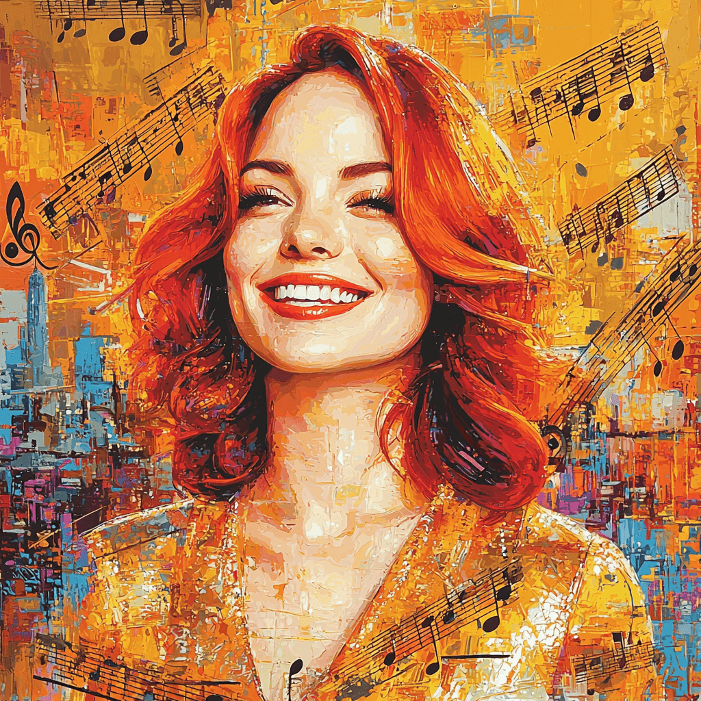 Emma Stone: Captivating Hearts On La La Land Paint By Numbers Art