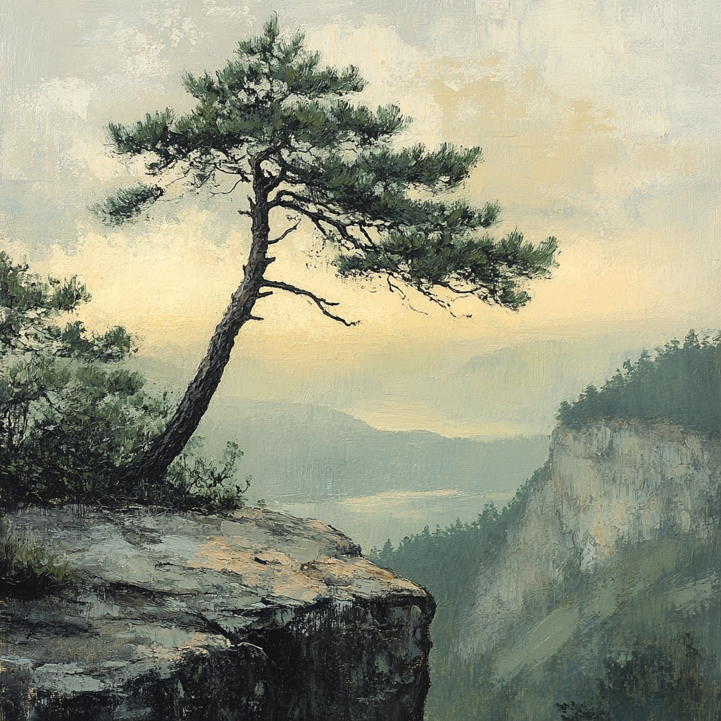 Zhao Mengfu Inspired Ancient Pine Whisper Number painting