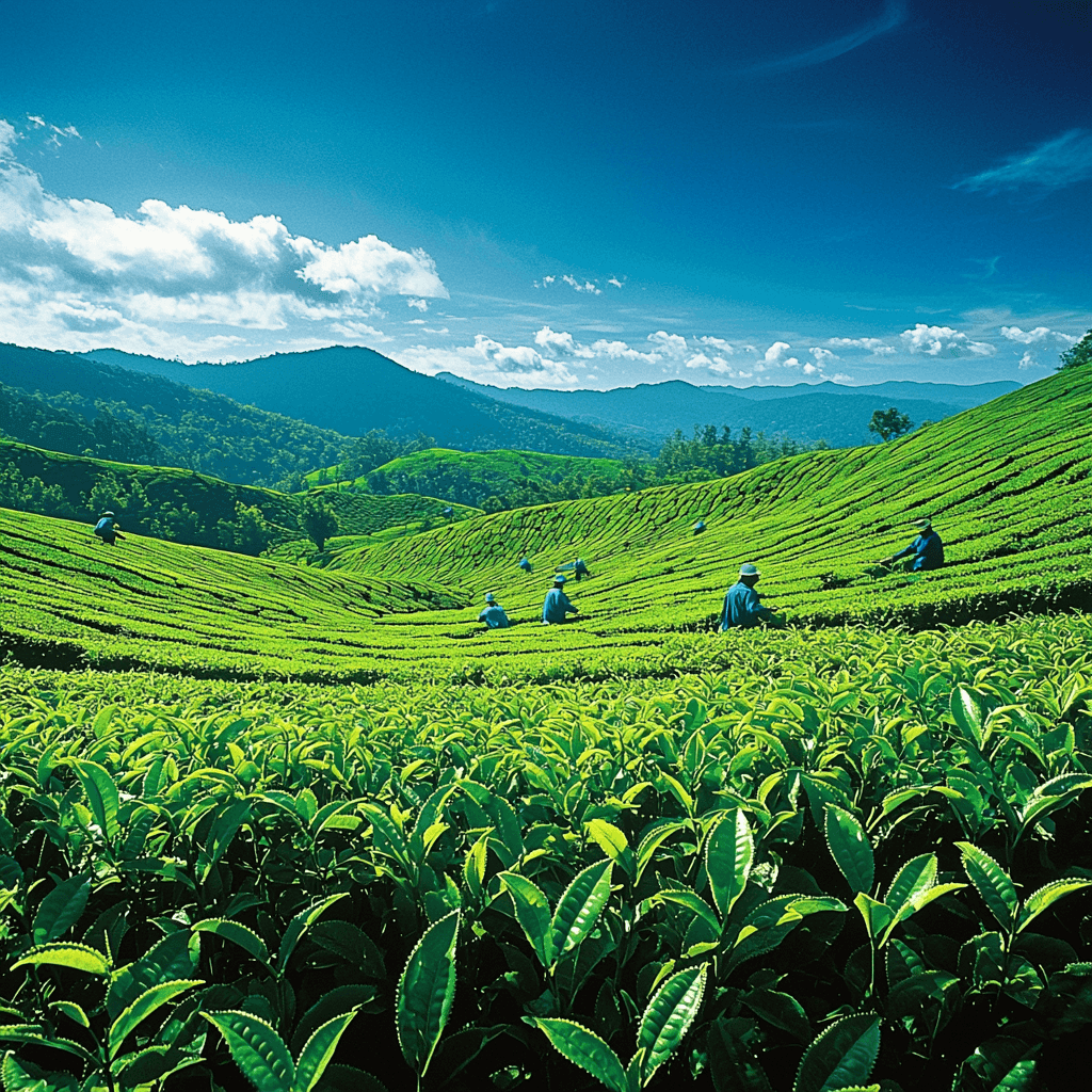 Munnar Tea Plantations Paint By Color
