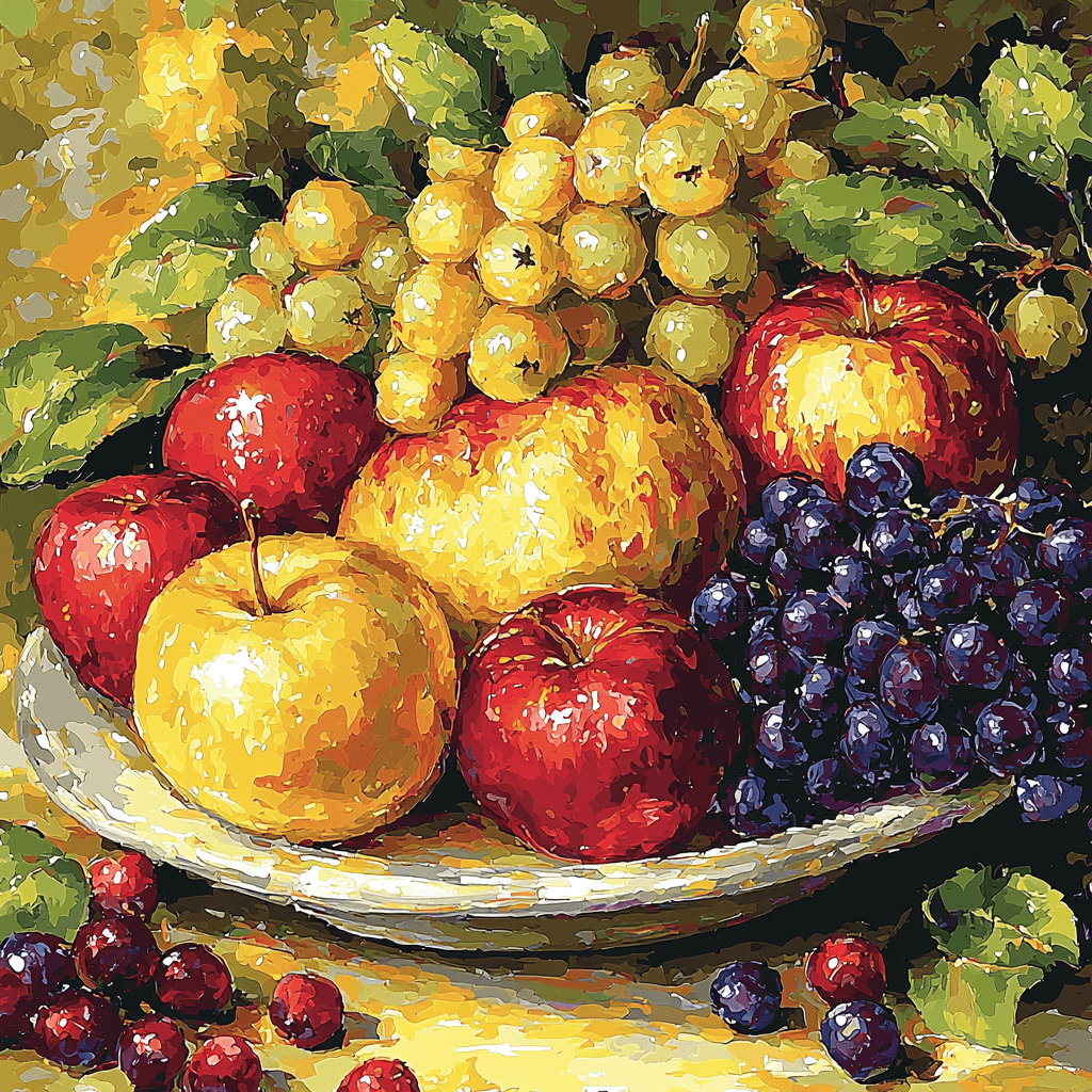 Paul Cézanne Inspired Joyful Fruits DIY Paint By Numbers