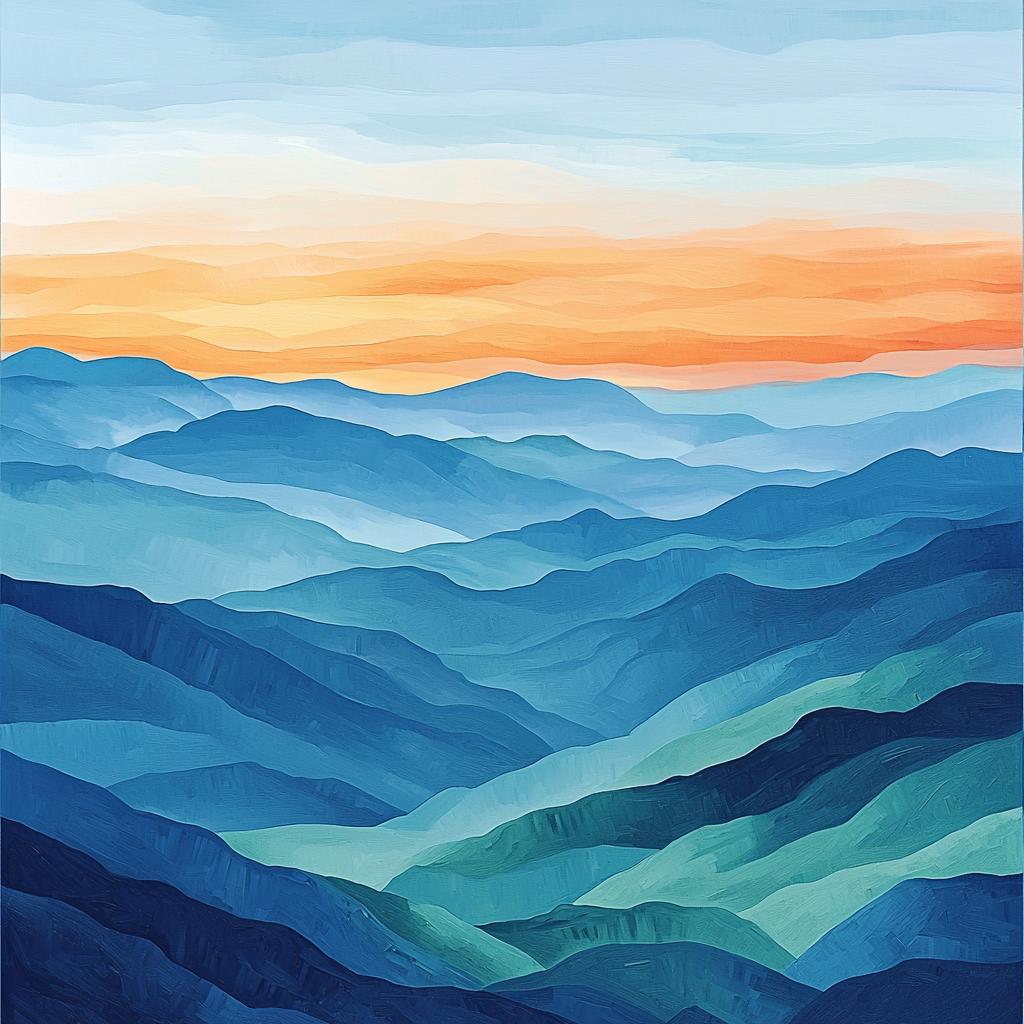 Paul Cézanne Inspired Harmonious Mountain Serenity Paint By Numbers Art