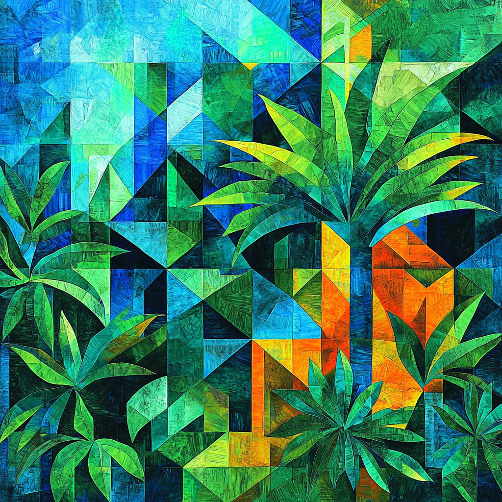 Pablo Picasso Inspired Cubist Jungle Expedition DIY Paint By Numbers